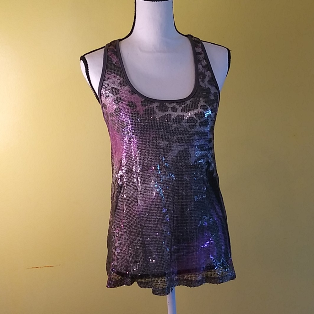 No Boundaries. Day Trip Sequins Tank Top Size M - Picture 1 of 13